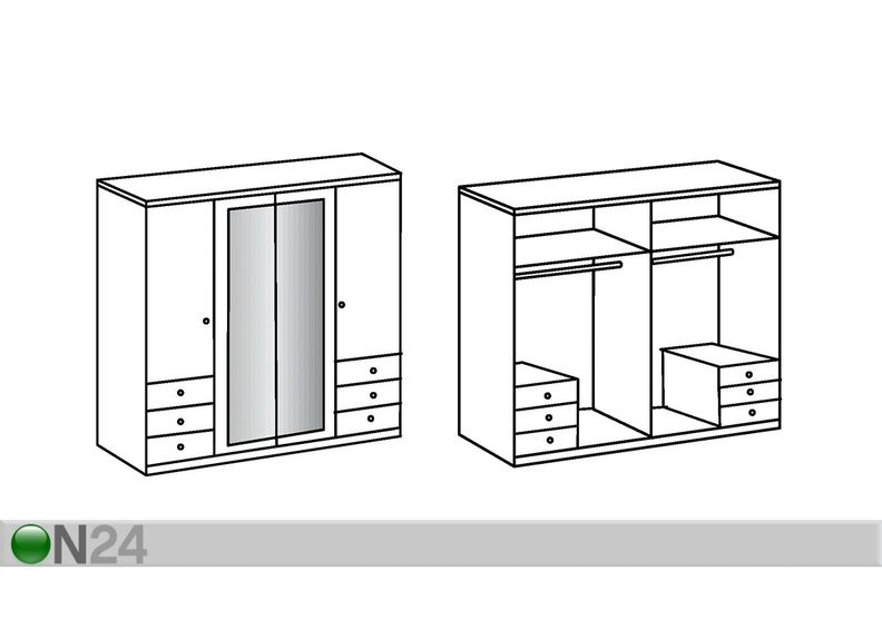 Vaatekaappi BERGEN kuvasuurennos