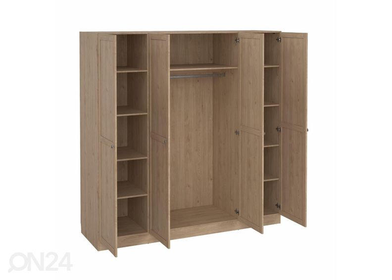 Vaatekaappi Billund 4, 195 cm jacksoni tammi kuvasuurennos