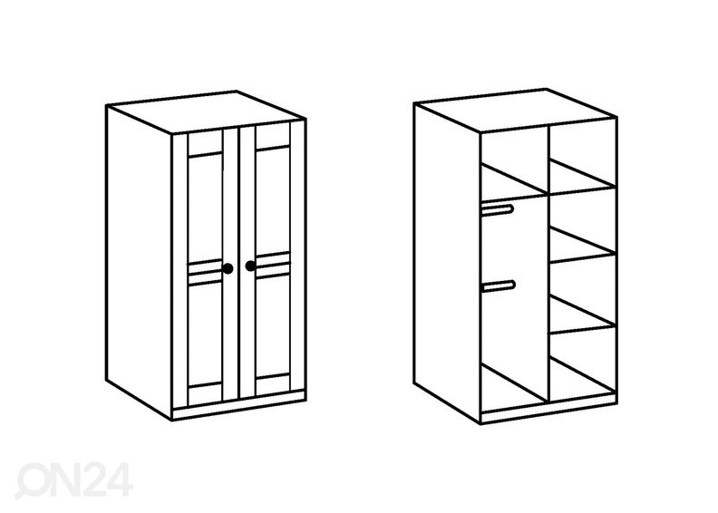 Vaatekaappi BORNHOLM kuvasuurennos