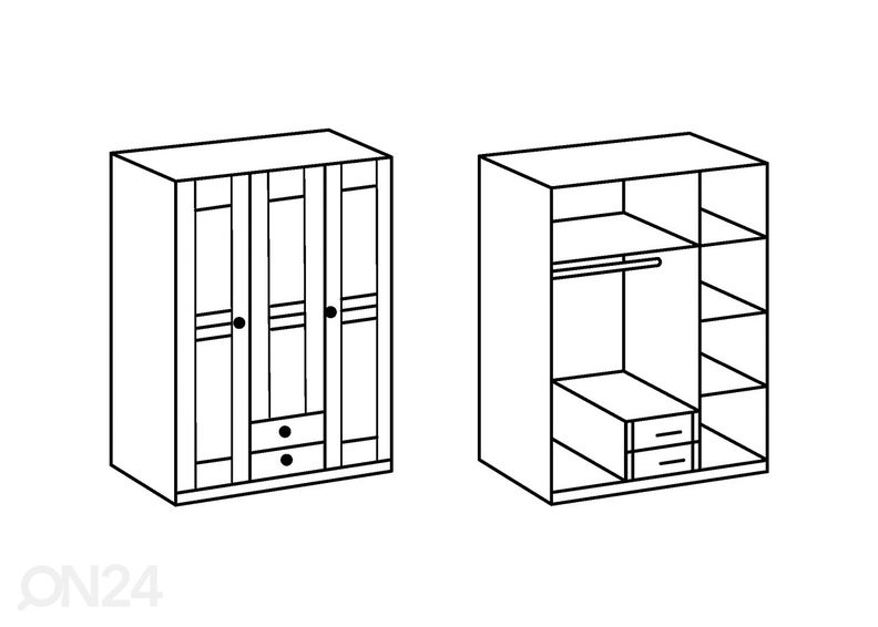 Vaatekaappi BORNHOLM kuvasuurennos
