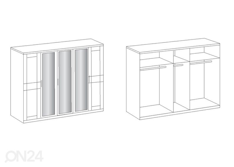 Vaatekaappi Chalet 225 cm kuvasuurennos