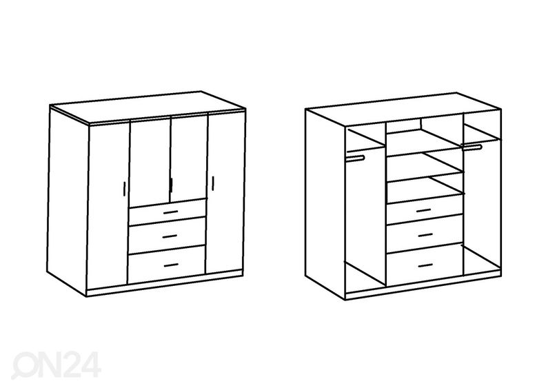 Vaatekaappi Click 180 cm kuvasuurennos