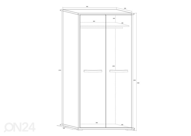 Vaatekaappi Cloghroe 90 cm kuvasuurennos