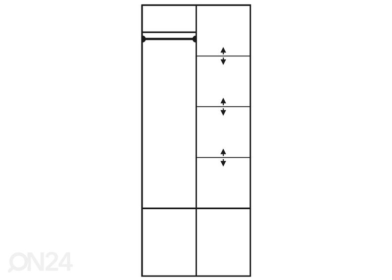 Vaatekaappi Clonakilty 81 cm kuvasuurennos