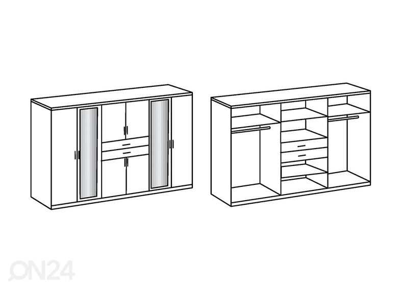 Vaatekaappi Diver 270 cm kuvasuurennos