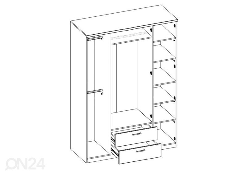 Vaatekaappi Doorset 150 cm kuvasuurennos