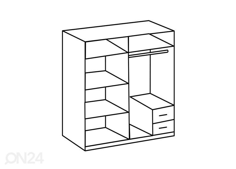 Vaatekaappi Eifel 180 cm kuvasuurennos