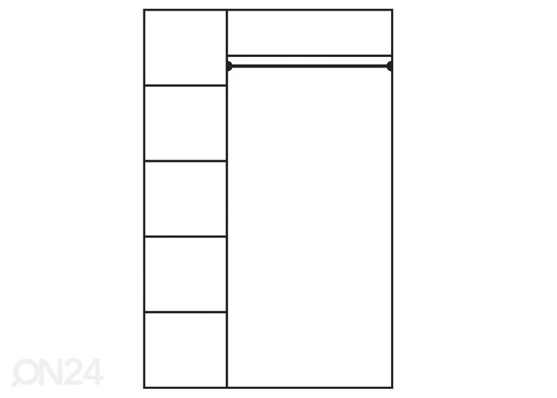 Vaatekaappi Fanta 120 cm kuvasuurennos