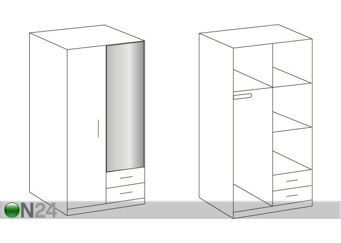 Vaatekaappi GREVEN kuvasuurennos
