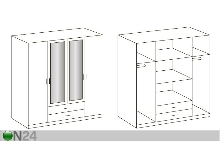 Vaatekaappi GREVEN kuvasuurennos
