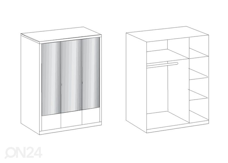 Vaatekaappi Imago 135 cm kuvasuurennos