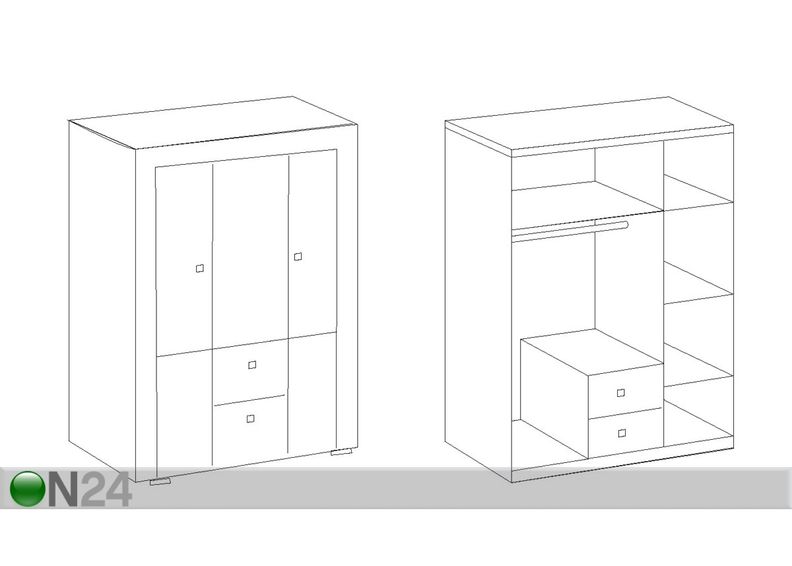 Vaatekaappi KIRA kuvasuurennos