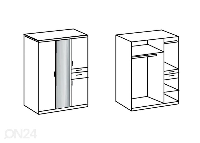 Vaatekaappi Koblenz 135 cm kuvasuurennos