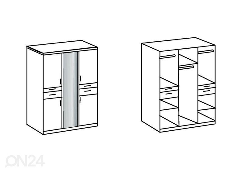 Vaatekaappi Koblenz 135 cm kuvasuurennos