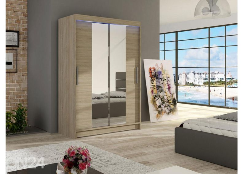 Vaatekaappi + LED kuvasuurennos