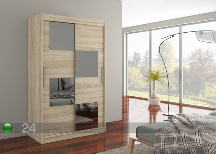 Vaatekaappi liukuovilla 120 cm kuvasuurennos