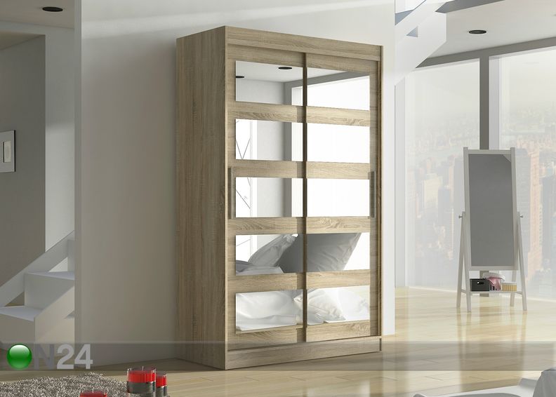 Vaatekaappi liukuovilla 120 cm kuvasuurennos