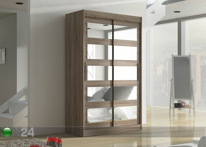 Vaatekaappi liukuovilla 120 cm kuvasuurennos