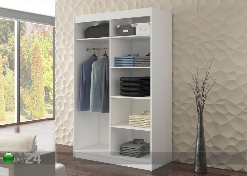 Vaatekaappi liukuovilla 120 cm kuvasuurennos