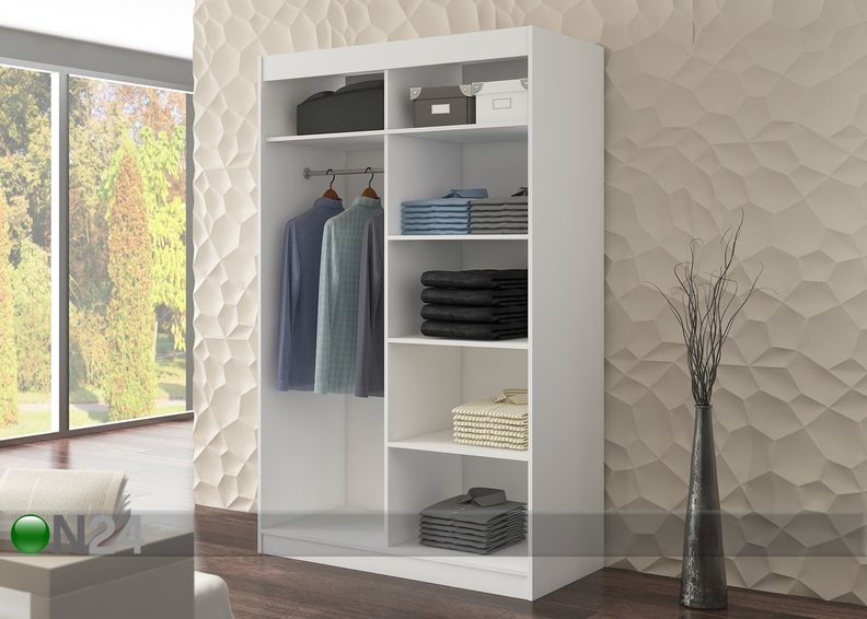 Vaatekaappi liukuovilla 120 cm kuvasuurennos