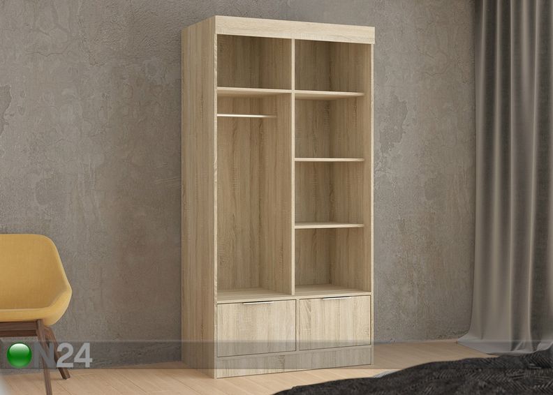 Vaatekaappi liukuovilla 120 cm kuvasuurennos