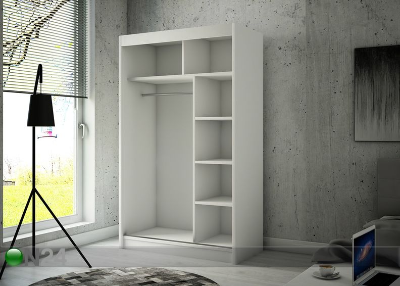 Vaatekaappi liukuovilla 120 cm kuvasuurennos