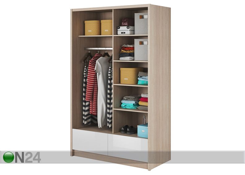Vaatekaappi liukuovilla 130 cm kuvasuurennos