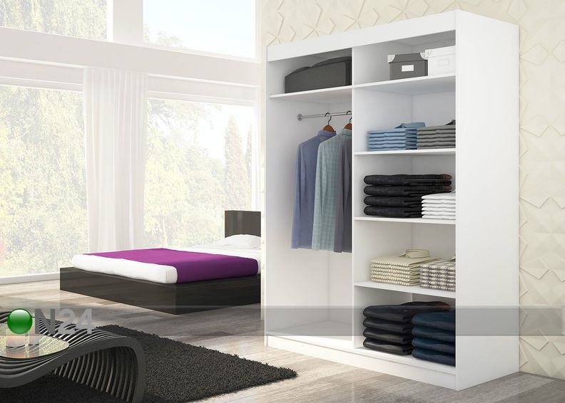 Vaatekaappi liukuovilla 150 cm kuvasuurennos