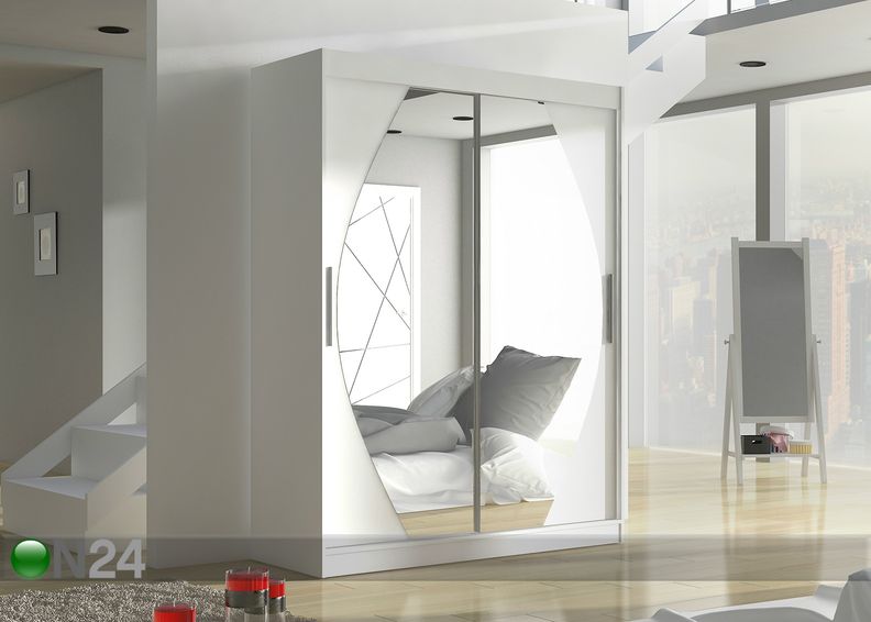 Vaatekaappi liukuovilla 150 cm kuvasuurennos