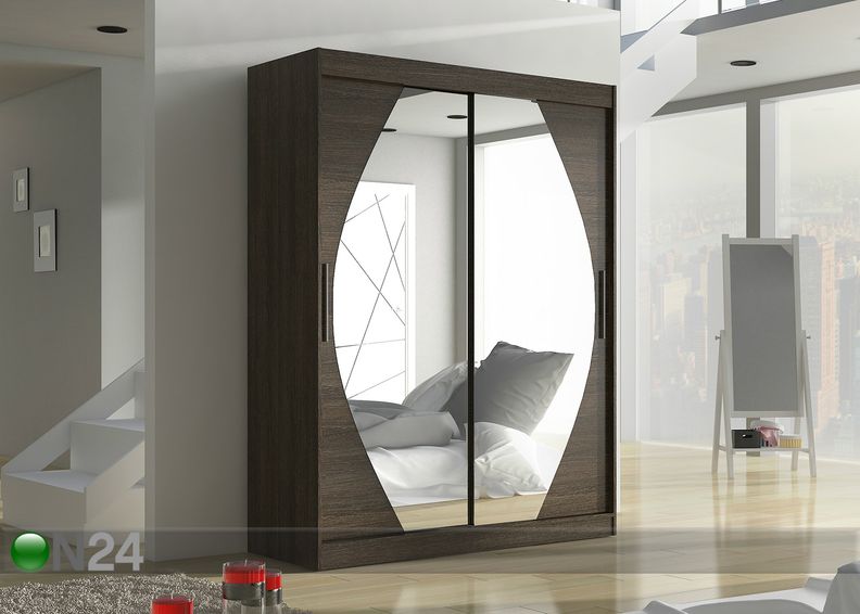 Vaatekaappi liukuovilla 150 cm kuvasuurennos