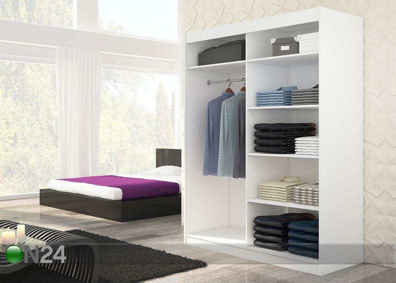 Vaatekaappi liukuovilla 150 cm kuvasuurennos