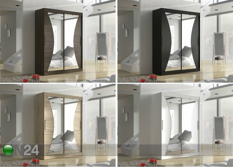 Vaatekaappi liukuovilla 150 cm kuvasuurennos