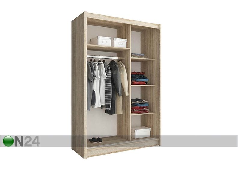 Vaatekaappi liukuovilla 150 cm kuvasuurennos