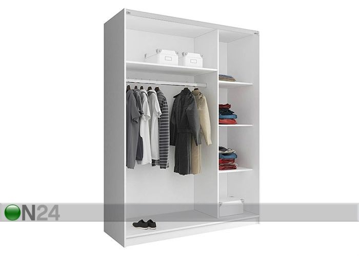 Vaatekaappi liukuovilla 150 cm kuvasuurennos