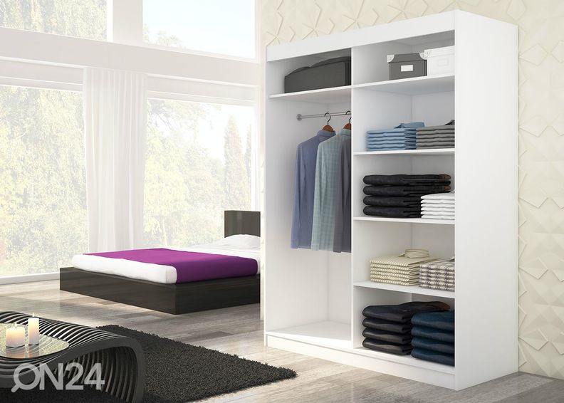 Vaatekaappi liukuovilla 150 cm kuvasuurennos