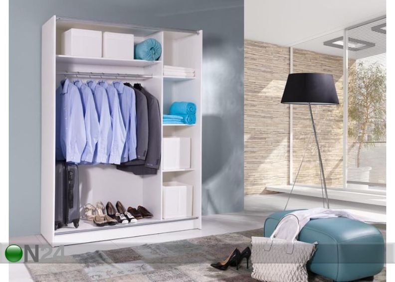 Vaatekaappi liukuovilla 150 cm kuvasuurennos