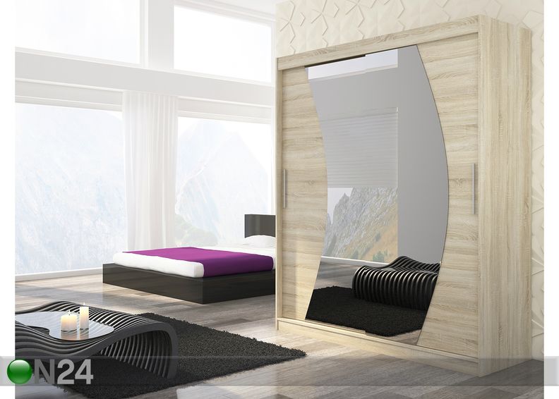 Vaatekaappi liukuovilla 180 cm kuvasuurennos