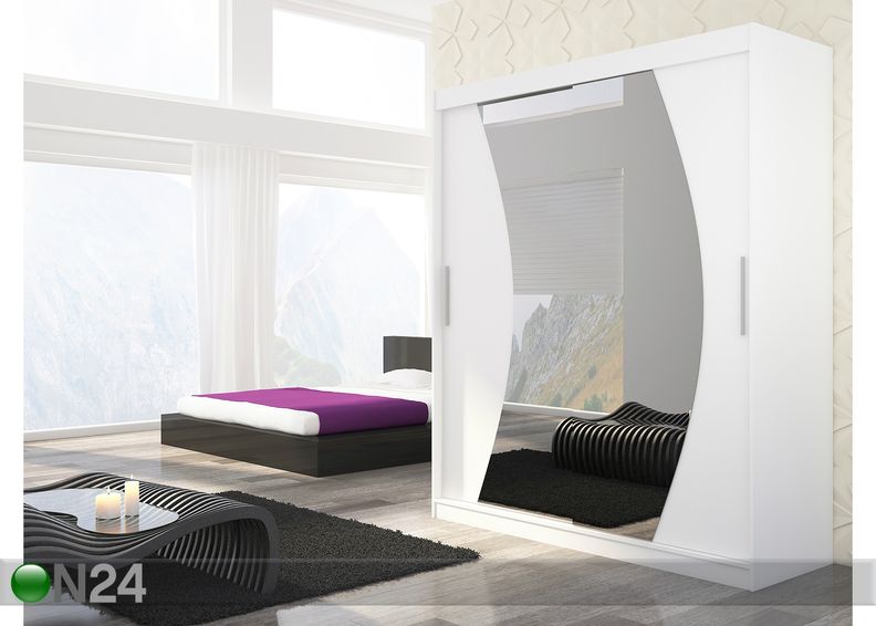 Vaatekaappi liukuovilla 180 cm kuvasuurennos