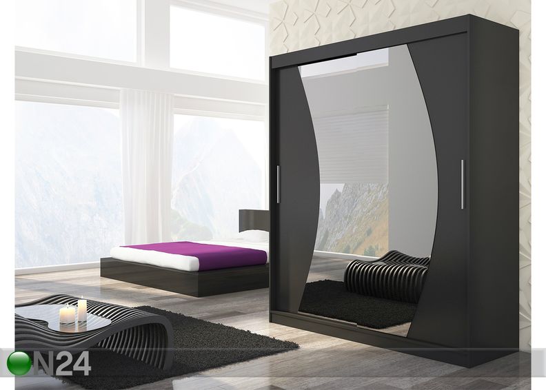 Vaatekaappi liukuovilla 180 cm kuvasuurennos