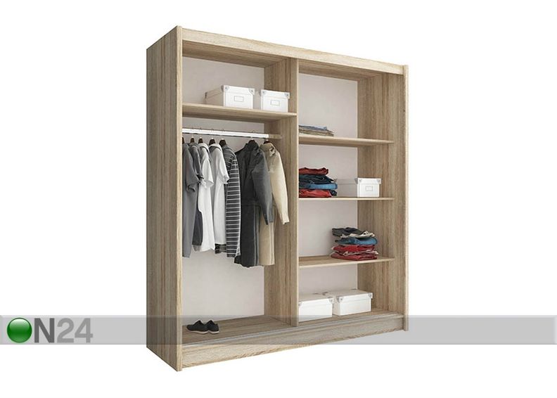 Vaatekaappi liukuovilla 180 cm kuvasuurennos