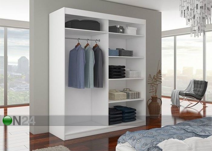 Vaatekaappi liukuovilla 180 cm kuvasuurennos