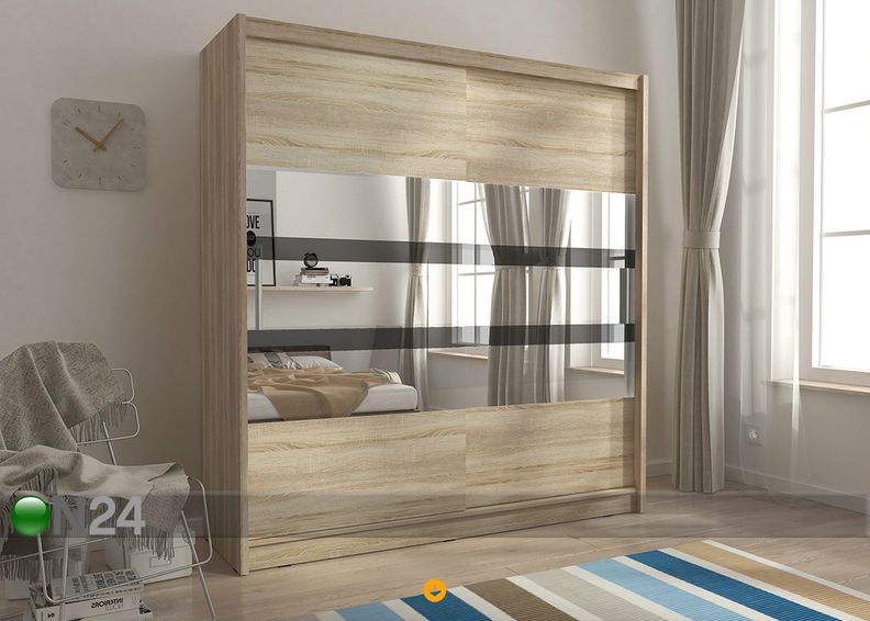 Vaatekaappi liukuovilla 200 cm kuvasuurennos