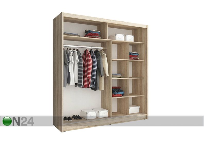 Vaatekaappi liukuovilla 200 cm kuvasuurennos