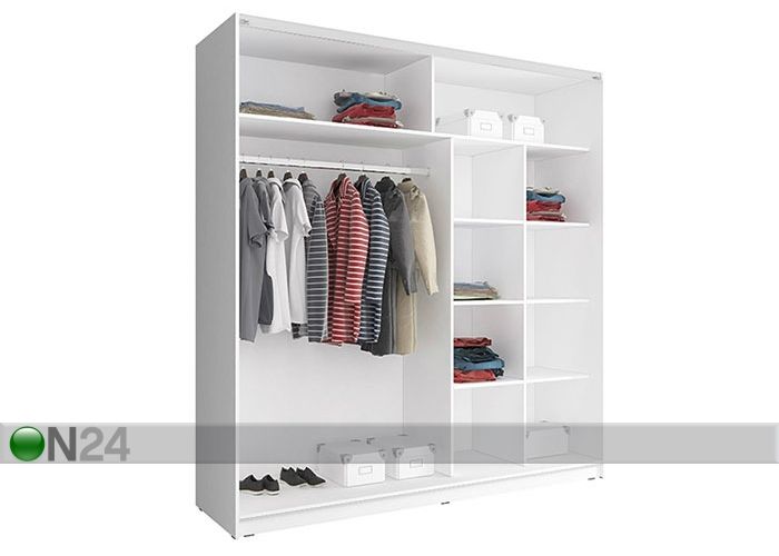 Vaatekaappi liukuovilla 200 cm kuvasuurennos