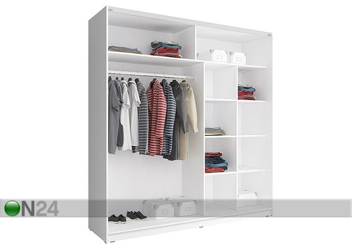 Vaatekaappi liukuovilla 200 cm kuvasuurennos