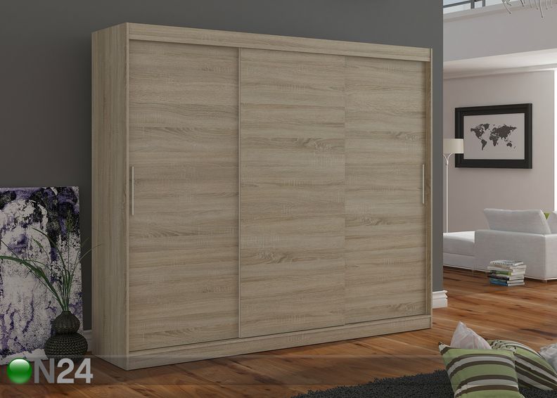 Vaatekaappi liukuovilla 250 cm kuvasuurennos