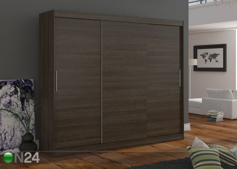 Vaatekaappi liukuovilla 250 cm kuvasuurennos