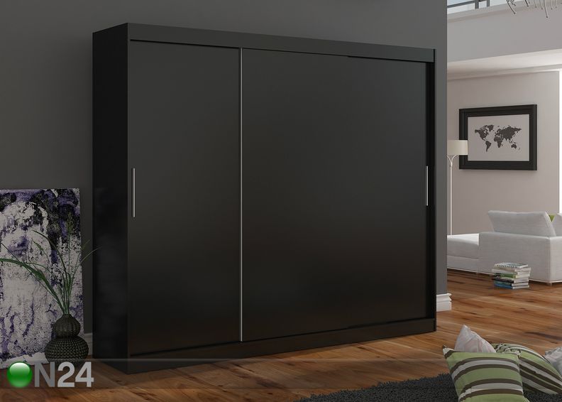 Vaatekaappi liukuovilla 250 cm kuvasuurennos