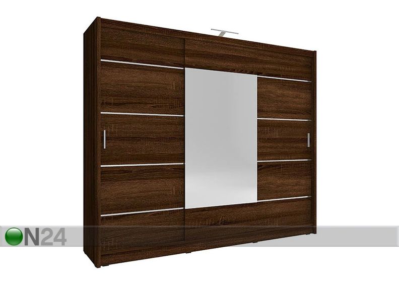 Vaatekaappi liukuovilla 250 cm kuvasuurennos