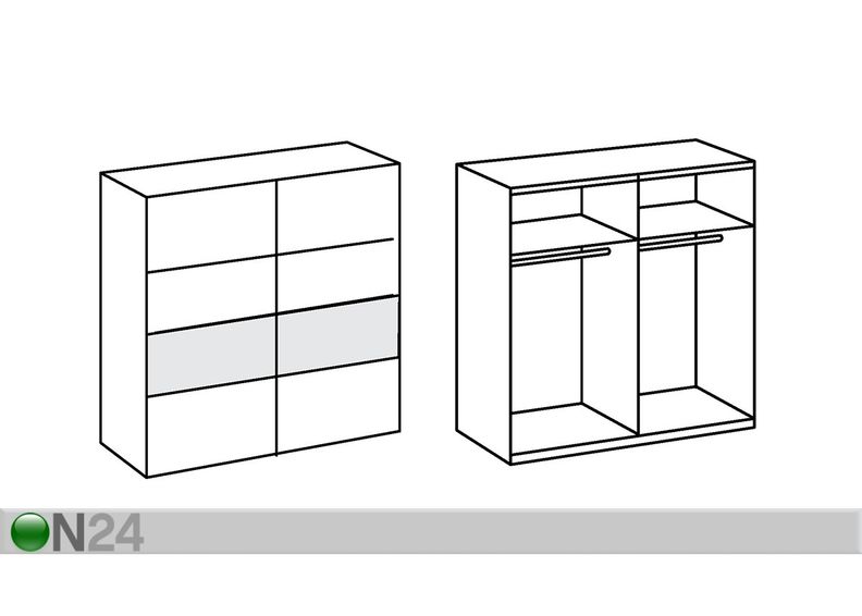 Vaatekaappi liukuovilla ALINA 180 cm kuvasuurennos